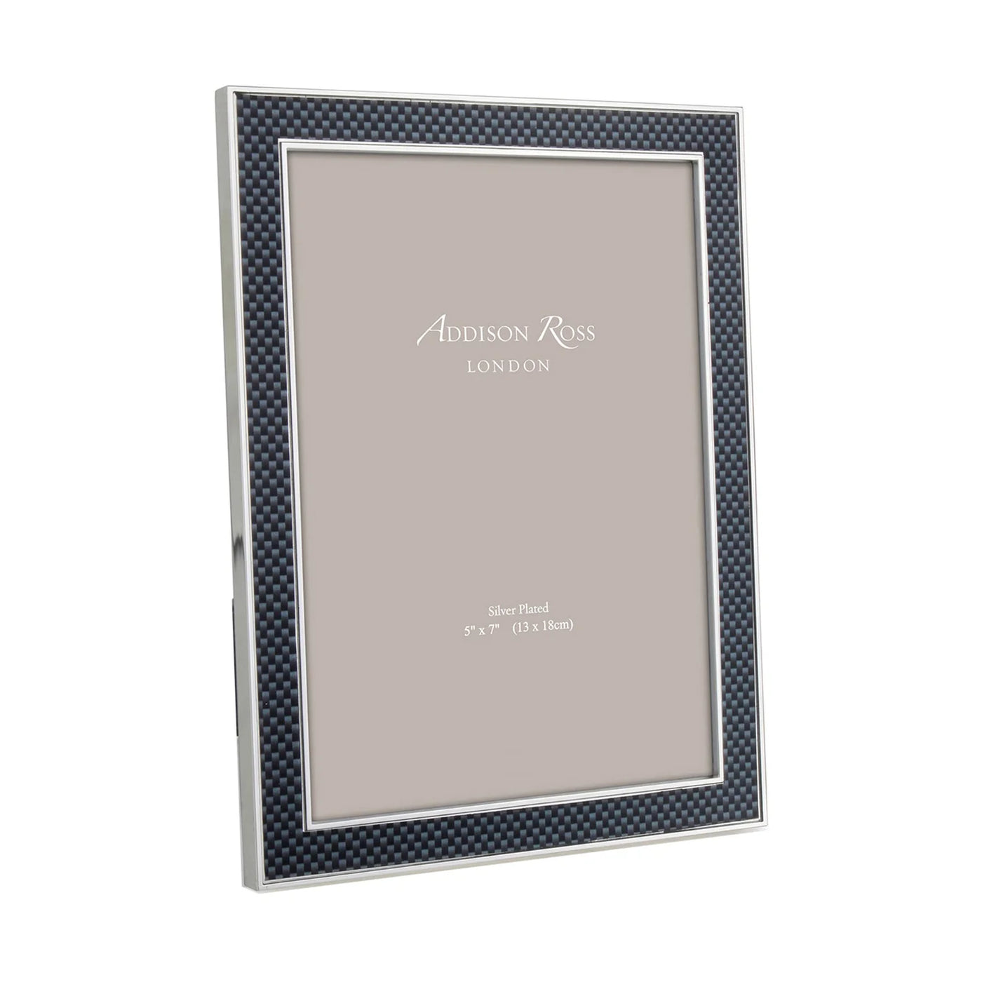 Addison Ross - Grey Carbon Fibre & Silver 15mm Picture Frame