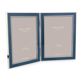 Addison Ross - Silver Trim and Denim Blue Enamel Picture Frame
