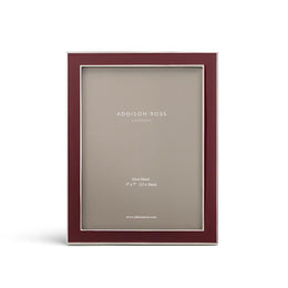 Addison Ross - Silver Trim and Cherry Red Enamel Picture Frame