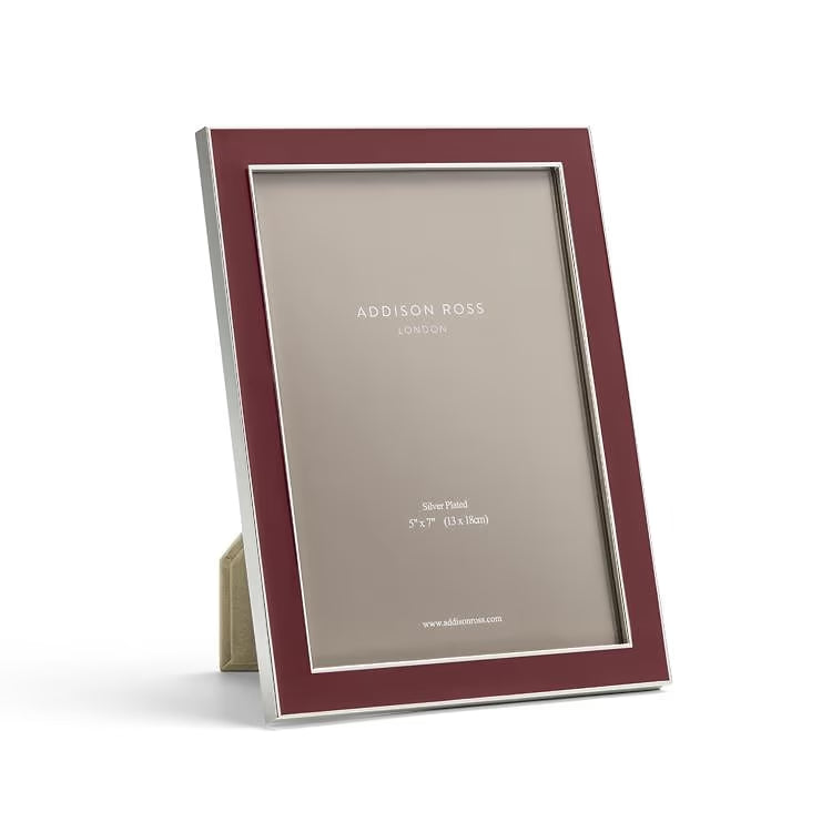 Addison Ross - Silver Trim and Cherry Red Enamel Picture Frame