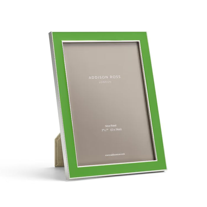 Addison Ross - Silver Trim and Leaf Green Enamel Picture Frame