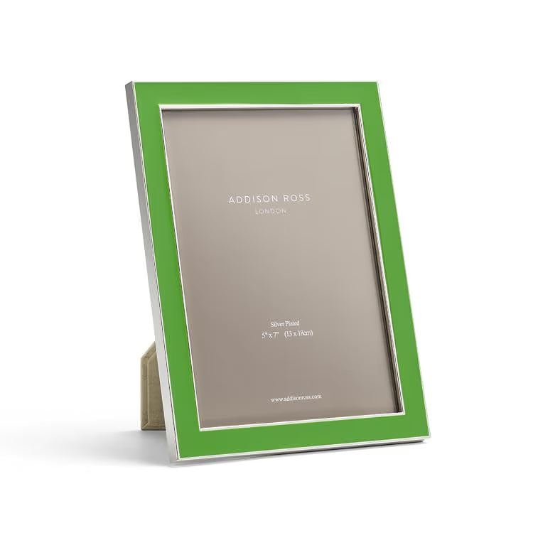 Addison Ross - Silver Trim and Leaf Green Enamel Picture Frame