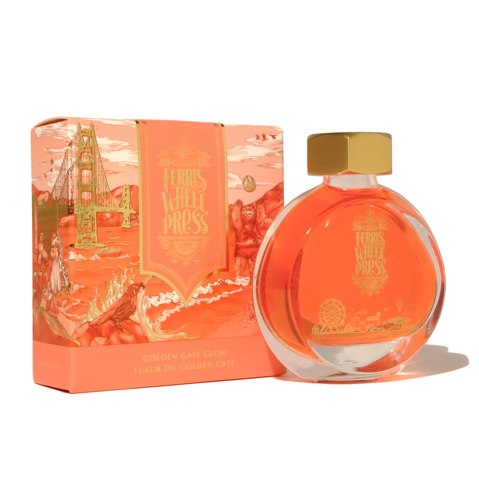 Ferris Wheel Press Fountain Pen Ink (38ml) - Golden Gate Glow