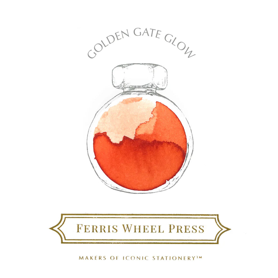 Ferris Wheel Press Fountain Pen Ink (38ml) - Golden Gate Glow