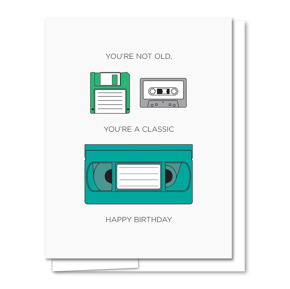 Quick Brown Fox Letterpress Classic Birthday Card