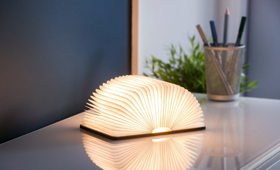 Gingko Mini Smart Book Light Natural Wood - Maple