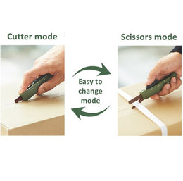 Kokuyo HAKOAKE 2 Way Portable Scissors - Khaki