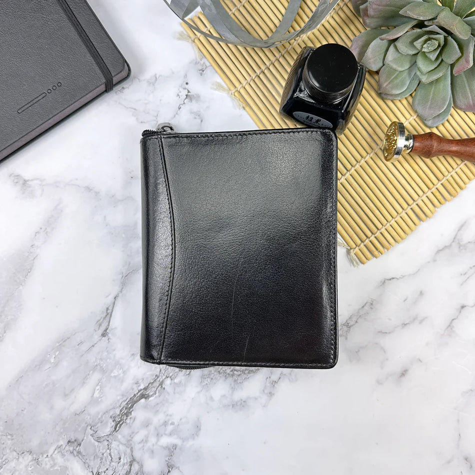 Girologio 12 Slot Zipper Pen Case - Black