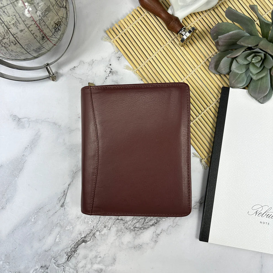 Girologio 12 Slot Zipper Pen Case - Antique Brown