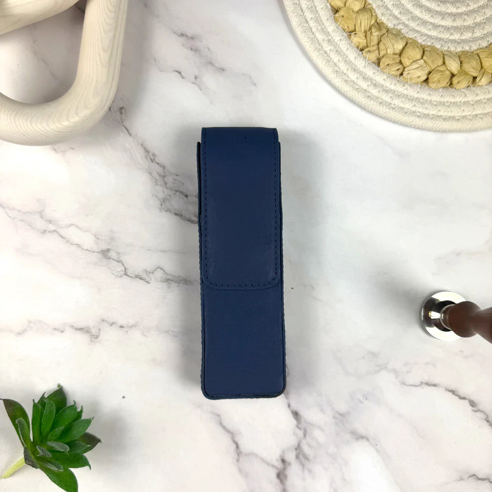 Girologio 2 Pen Magnetic Leather Case - Royal Cobalt