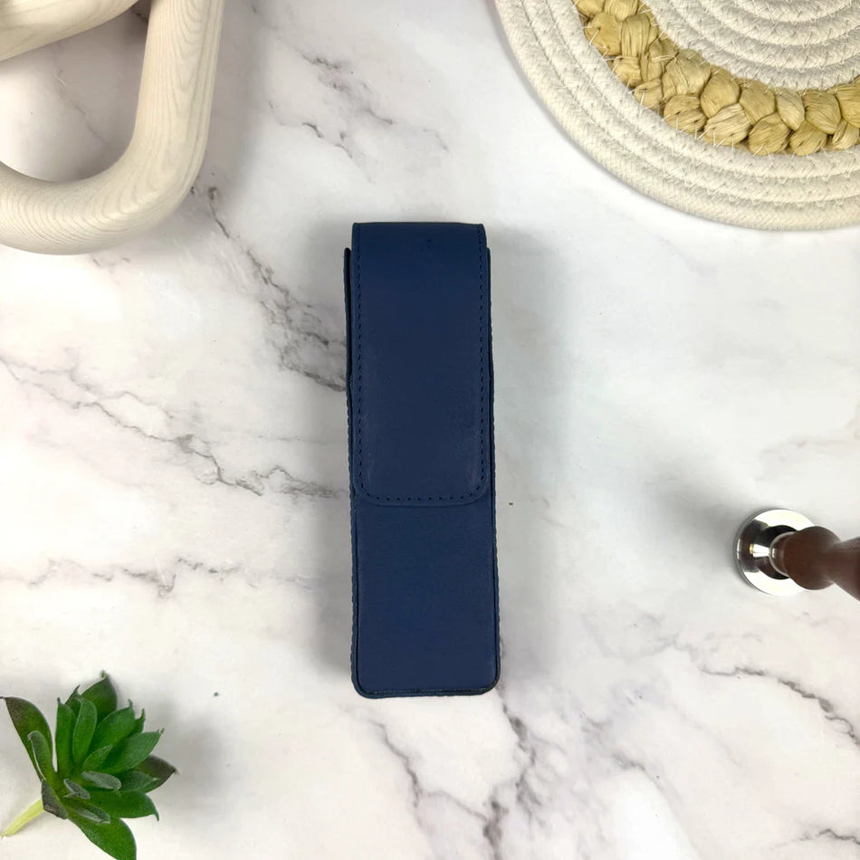 Girologio 2 Pen Magnetic Leather Case - Royal Cobalt
