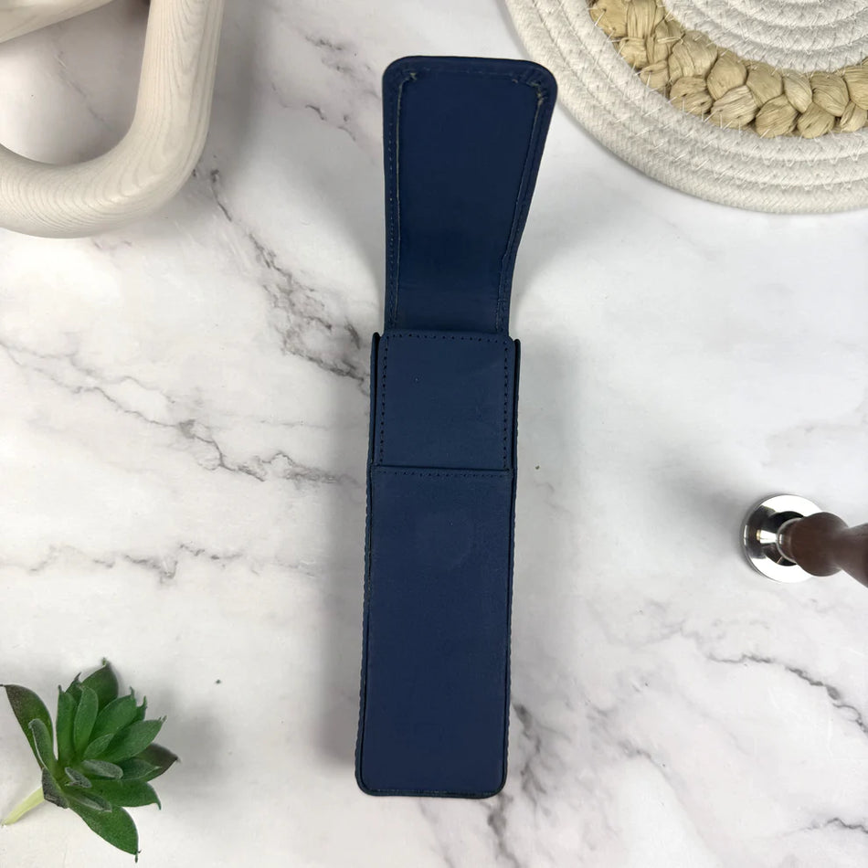 Girologio 2 Pen Magnetic Leather Case - Royal Cobalt
