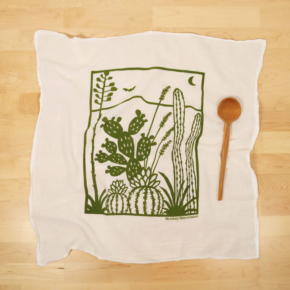 Kei & Molly Flour Sack Dish Towel - Cacti
