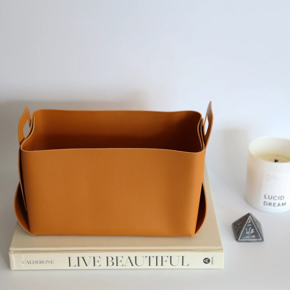 Zora Botanica Foldable Storage Basket - Orange