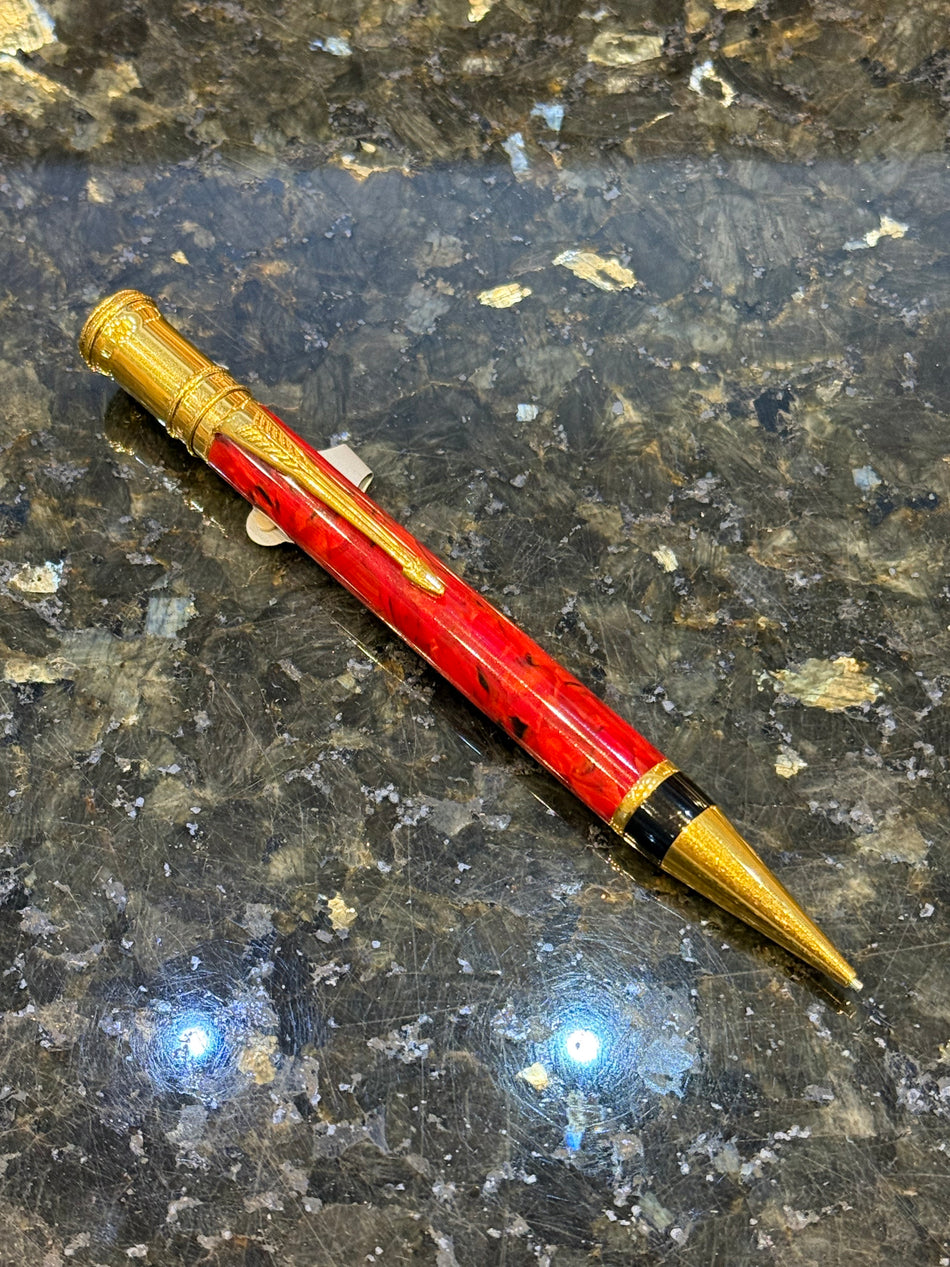 Parker Duofold Red Marble Pencil - PRE-LOVED