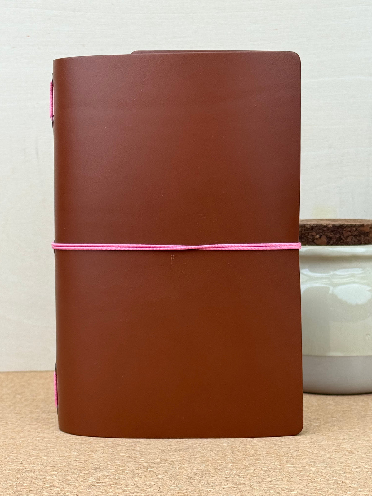 Imperfect Concepts Ollie Leather Notebook - B6 Trifold Chocolate Plain