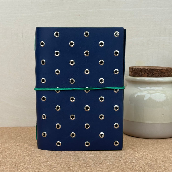 Imperfect Concepts Max Notebook - A6 Bifold - Deep Sea w/ Silver Grommets