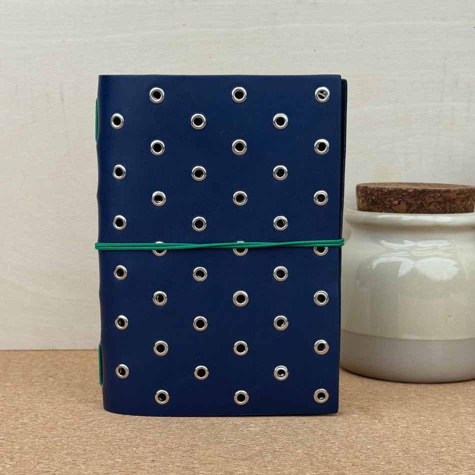 Imperfect Concepts Max Notebook - A6 Bifold - Deep Sea w/ Silver Grommets