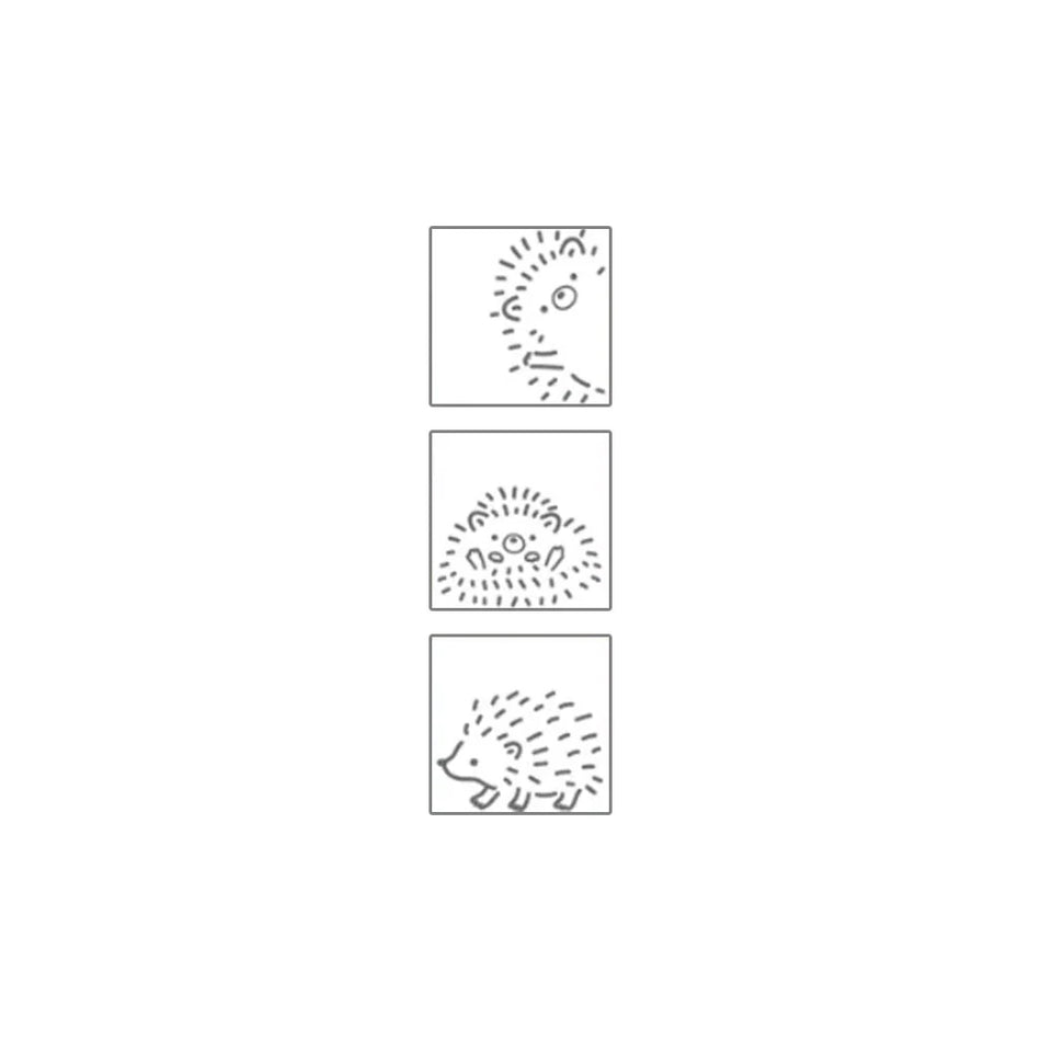 Sun-Star 3-in-1 Animal Stamp - Hedgehog