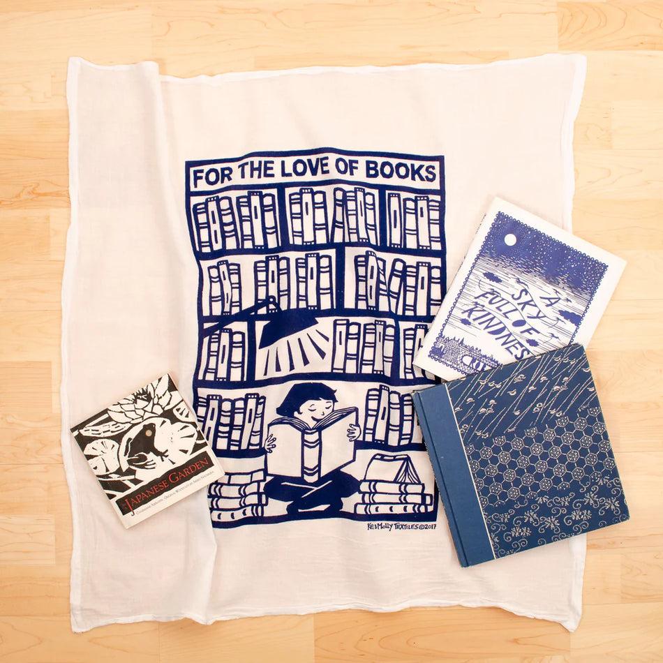 Kei & Molly Flour Sack Dish Towel - Books