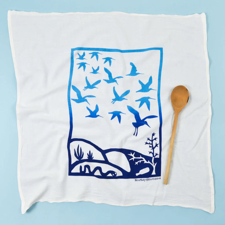 Kei & Molly Flour Sack Dish Towel - Immigration/Migration