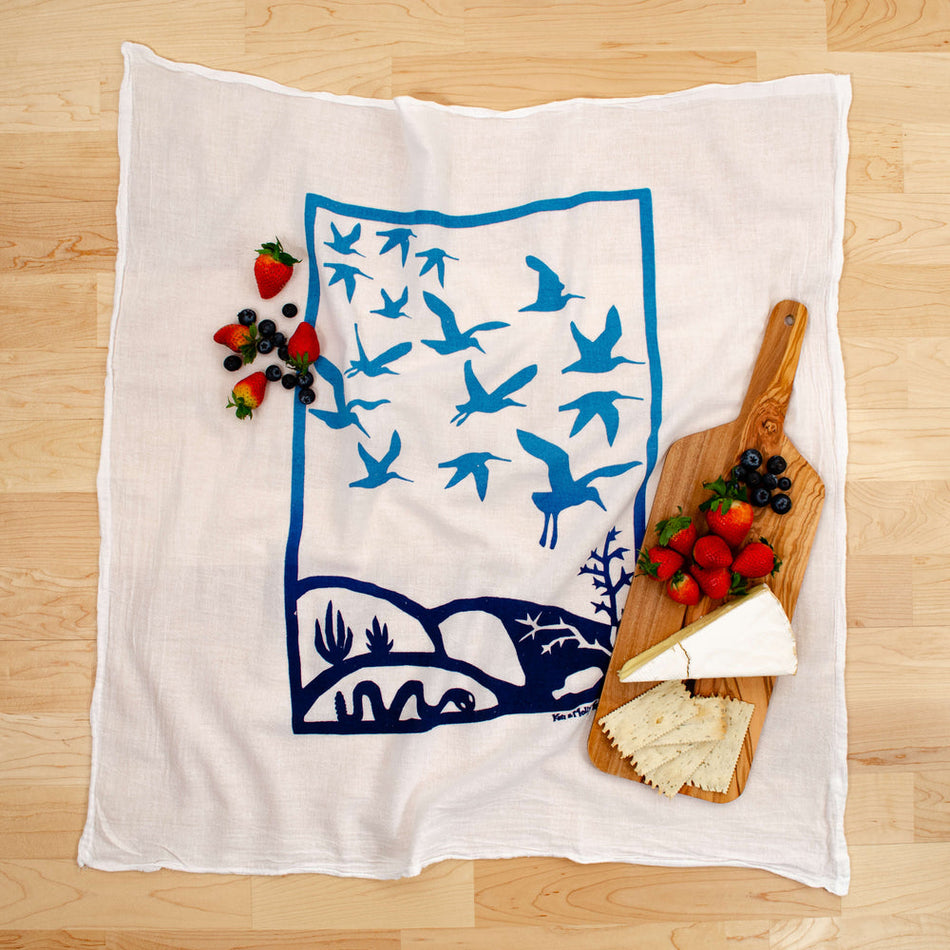 Kei & Molly Flour Sack Dish Towel - Immigration/Migration