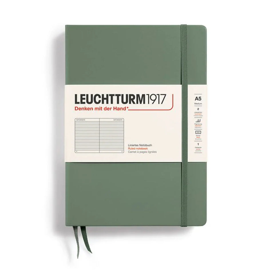 Leuchtturm1917 Olive, Medium (A5), 251 p., ruled