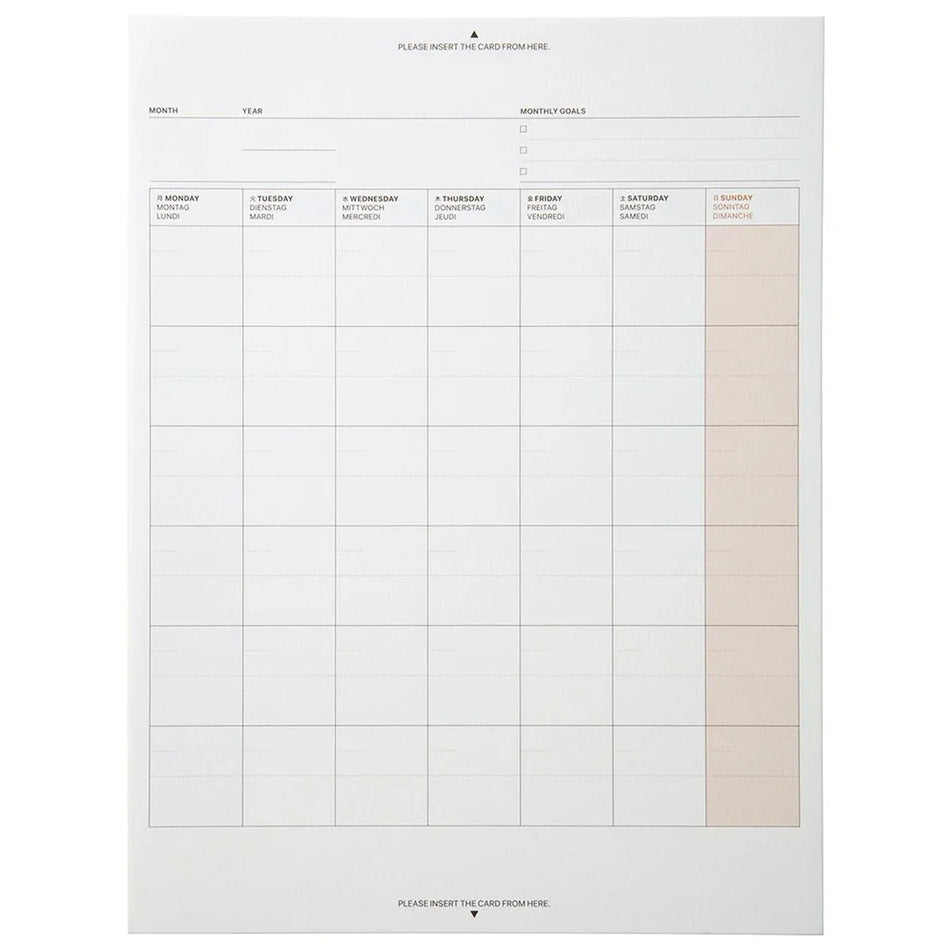 Laconic Field Pad - A5 Block Monthly