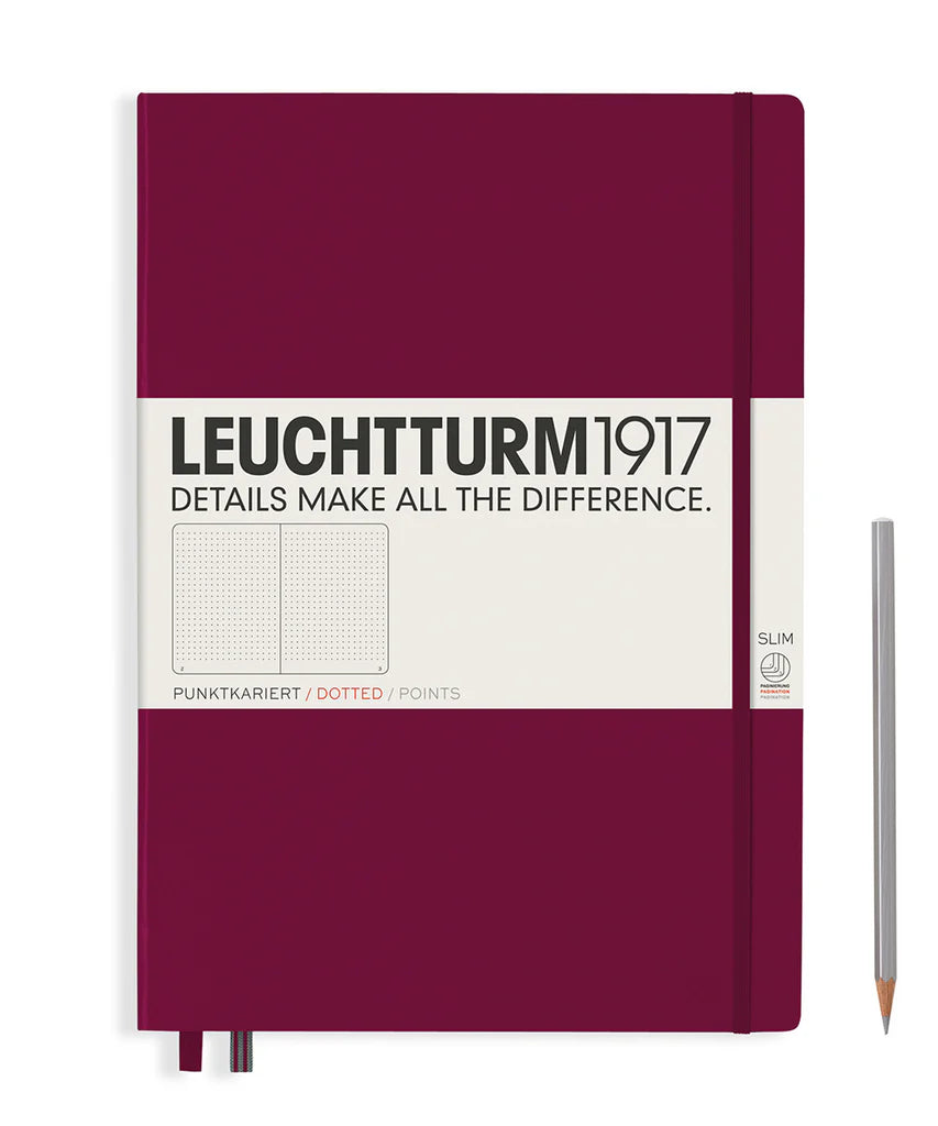LEUCHTTURM1917 Master Slim (A4+) Hardcover Notebook - Port Red