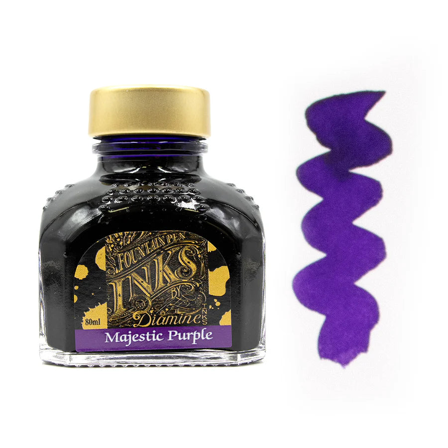 Diamine Bottled Fountain Pen Ink (80ml) - Majestic Purple