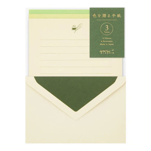 Midori Letter Set "Giving A Color" Green