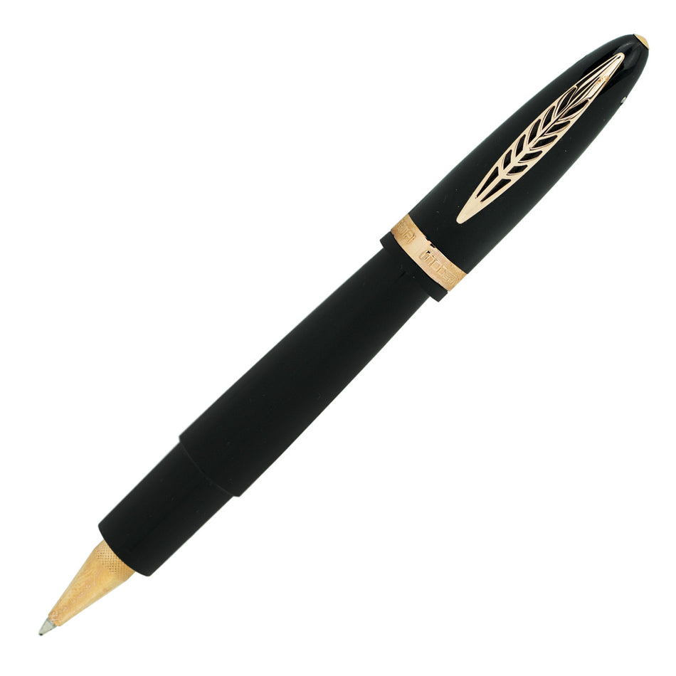 Pineider Modern Times Rollerball - Black - Rosegold Trim