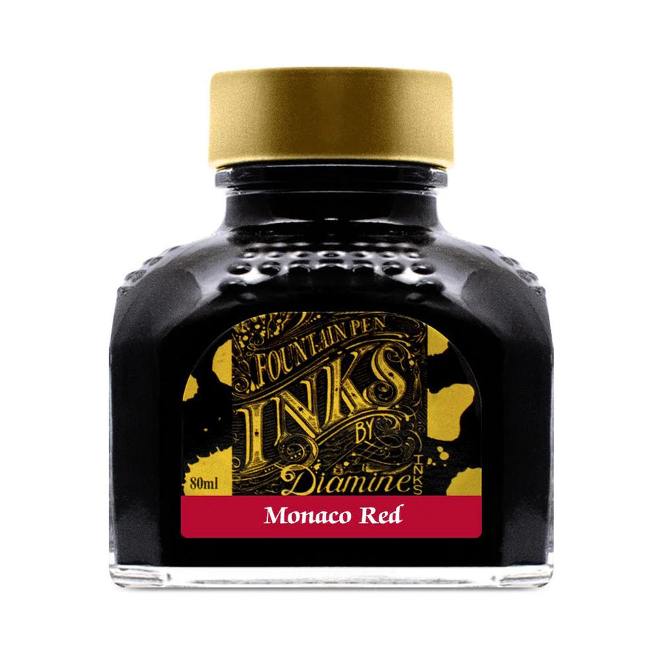 Diamine Bottled Fountain Pen Ink (80ml) Monaco Red