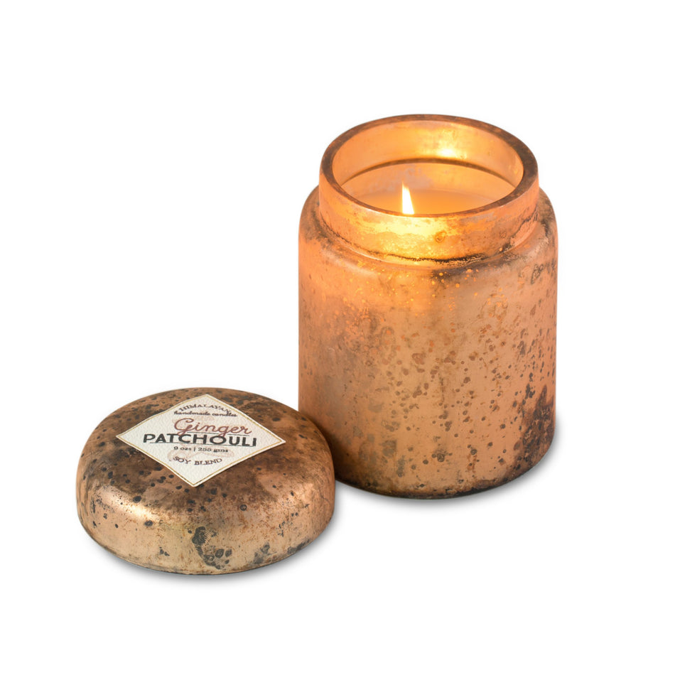 Mountain Fire Glass Candle - Ginger Patchouli