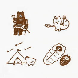 NB Yamanoha Chonaikai Wood Stamp Set – Camping