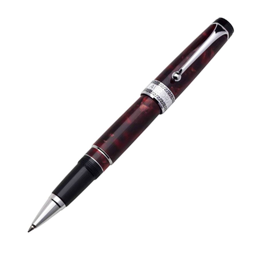 Aurora Optima Auroloide Rollerball - Burgundy with Chrome Trim