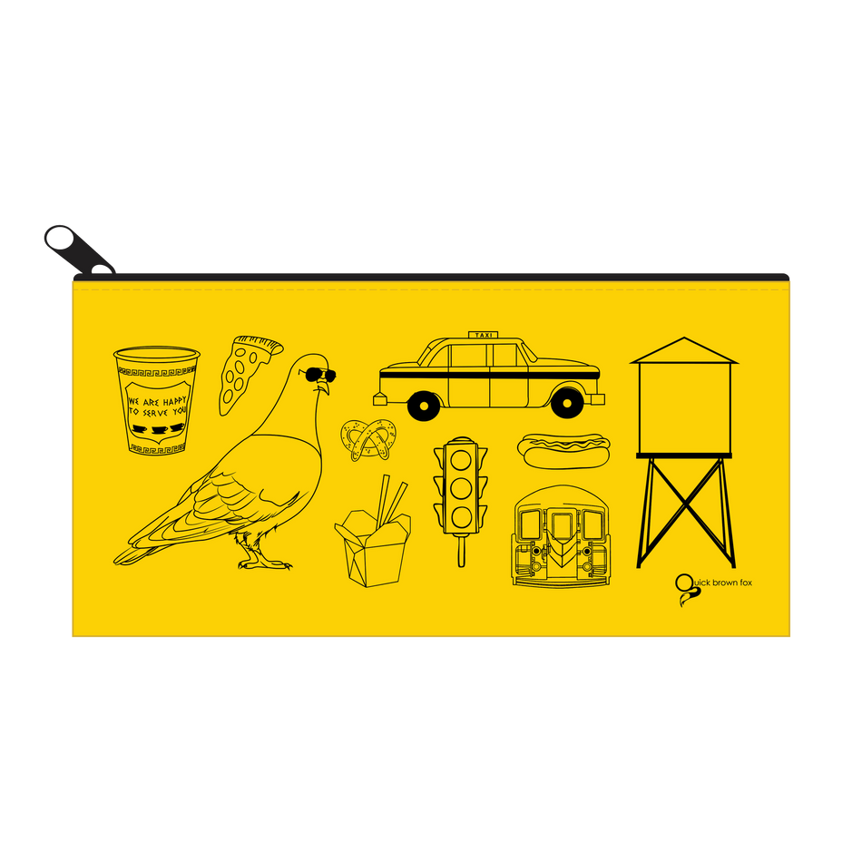 Quick Brown Fox Letterpress Pouch - NYC