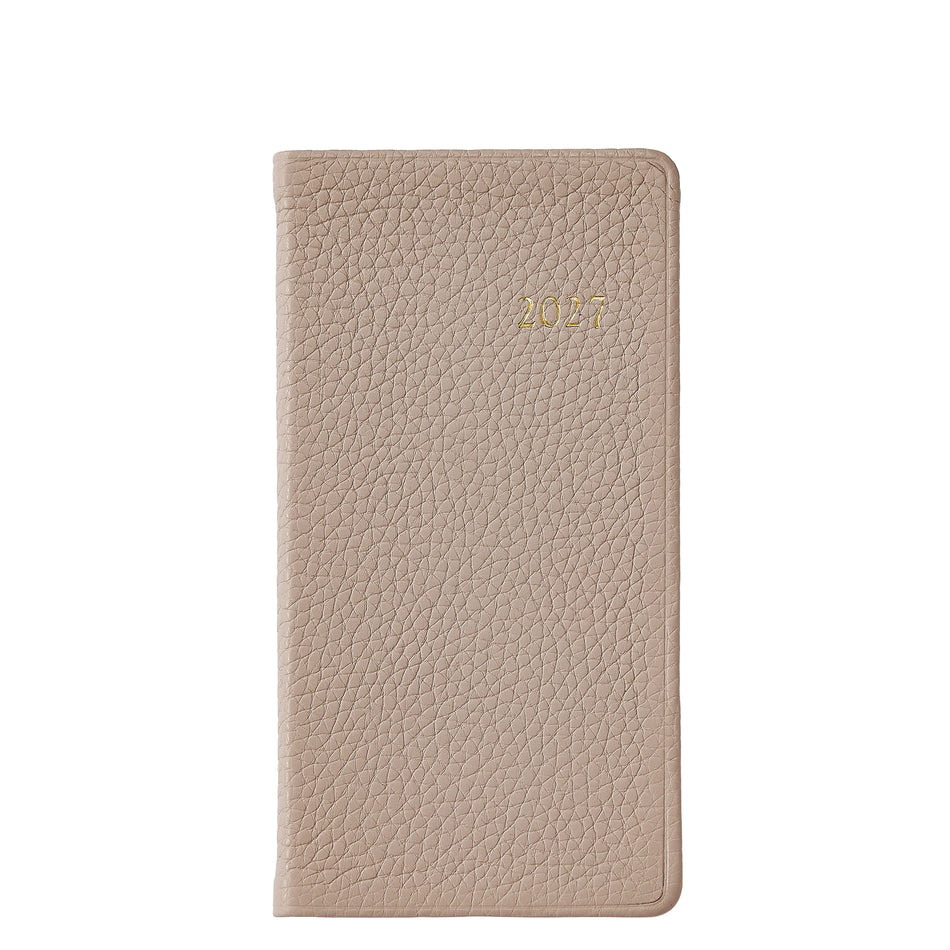 GI 2027 6' Pocket Datebook Pebble Grain Leather - Beachwood