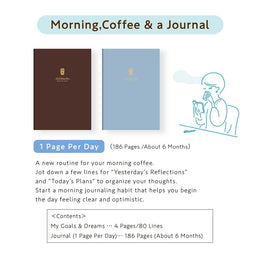 Daigo A6 Tea & Diary Time Morning Diary - Coffee