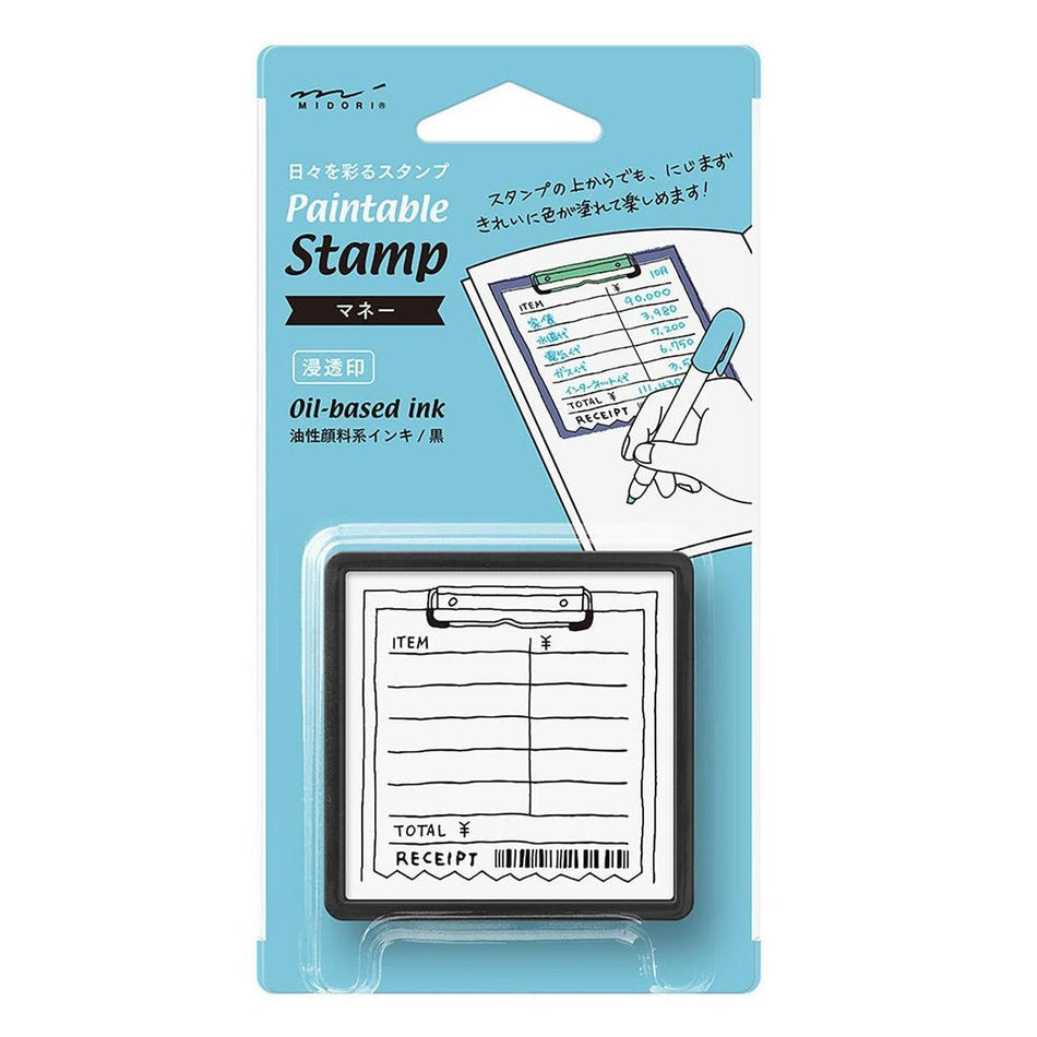 Midori Paintable Stamp Self Inking - Money Clipboard