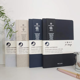 VENT for change Reclaimed Cotton A5 Lined Notebook - Pearl