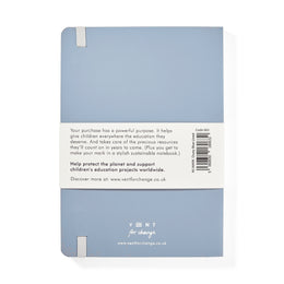 VENT for change A5 Notebook Recycled Leather - Dusty Blue