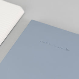 VENT for change A5 Notebook Recycled Leather - Dusty Blue