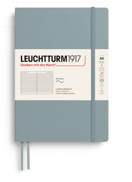 LEUCHTTURM1917 Notebook SC Medium (A5), 123 p, Ruled - Dove