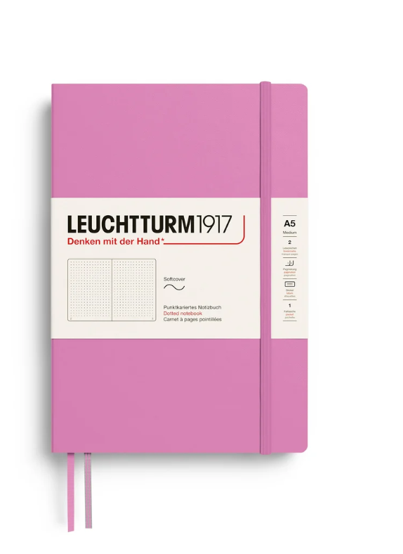 LEUCHTTURM1917 Notebook SC Medium (A5), 123 p, Dotted- Bubblegum