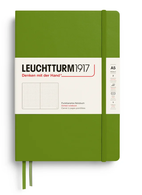 LEUCHTTURM1917 Notebook HC Medium (A5), 251 p, Dotted - Moss