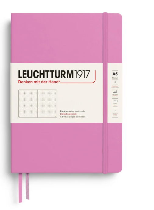 LEUCHTTURM1917 Notebook HC Medium (A5), 251 p, Dotted- Bubblegum