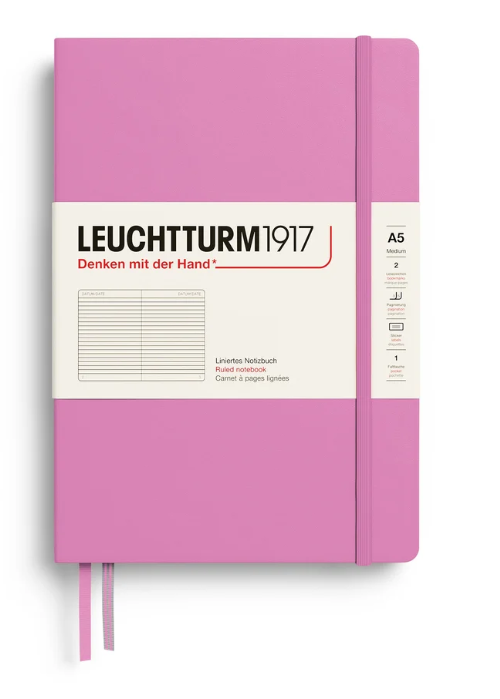 LEUCHTTURM1917 Notebook HC Medium (A5), 251 p, Ruled- Bubblegum