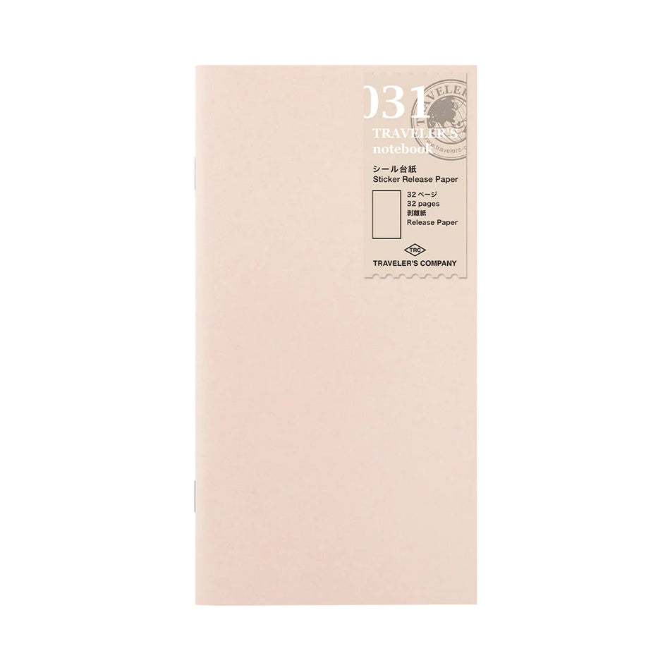 TRAVELER'S notebook Refill 031 Sticker Release Paper (Regular Size)