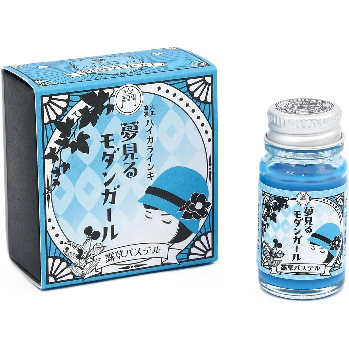 Teranishi Guitar Pigment Ink for Dip Pens - Taisho Roman Haikara Yumemiru Modern Girl, Tsuyukusa Pastel